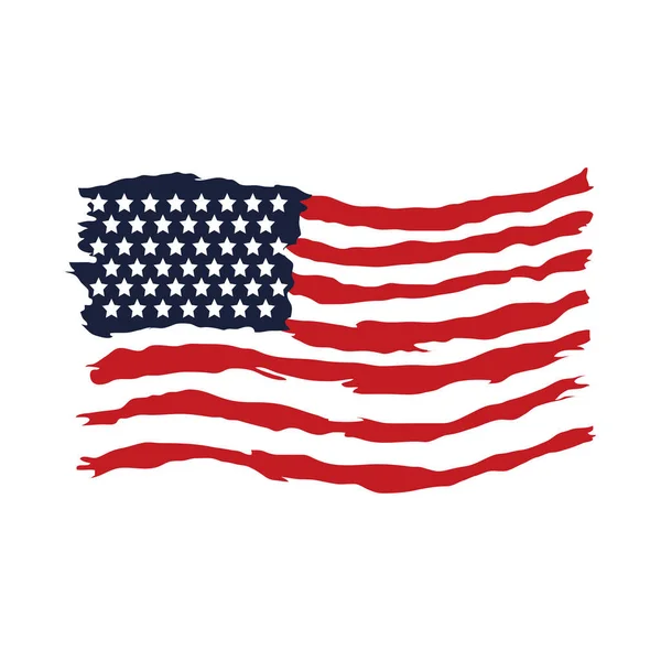 Amerikaanse vlag slagen — Stockvector