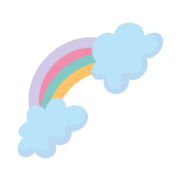Nuvens de arco-íris mágico —  Vetores de Stock