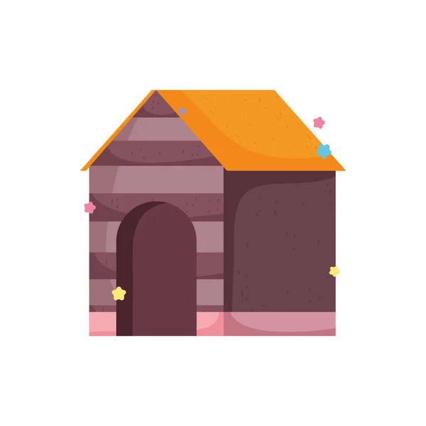 Domácí dřevěný dům — Stockový vektor