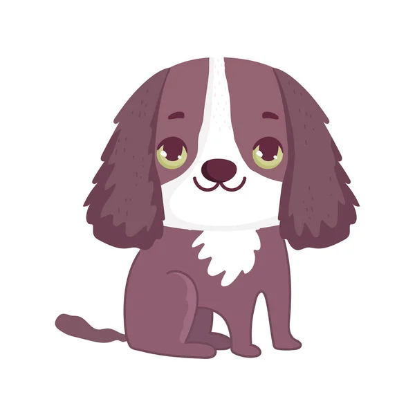 Lindo cachorro de dibujos animados — Vector de stock
