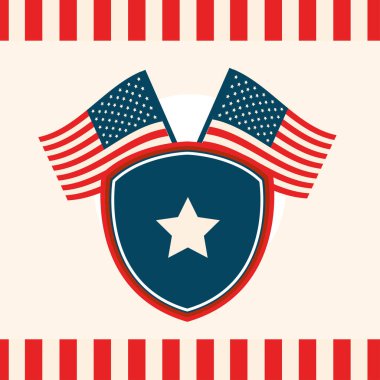 ABD bayrakları ve kalkanı