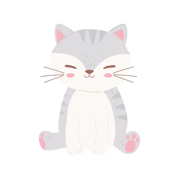 Cute little cat — Stock Vector