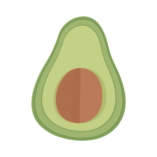 Demi-avocat légume — Image vectorielle