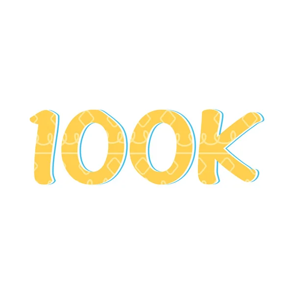 100k následovníci gratuluji — Stockový vektor