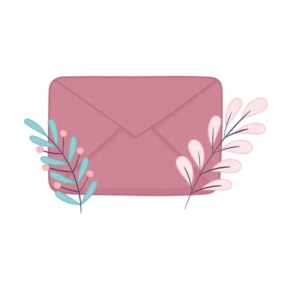 Sobres hojas de correo — Vector de stock