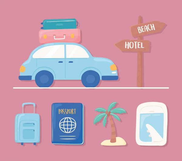 Travel icon set — Stock Vector