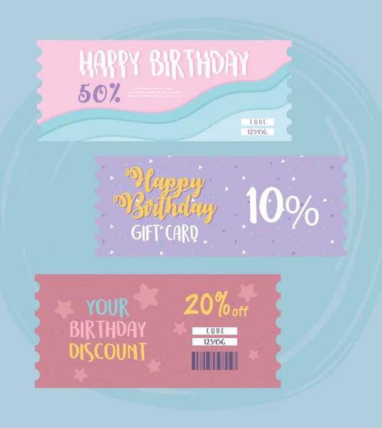 Tarjeta de regalo de cumpleaños — Vector de stock