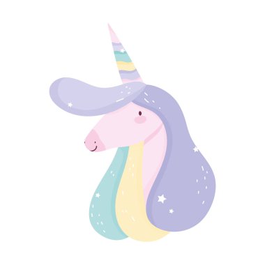 Gökkuşağı boynuzlu tek boynuzlu at.