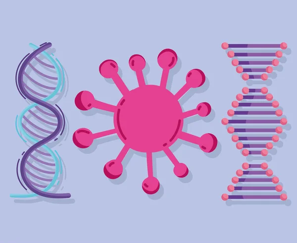 Vědecká koronavirová DNA — Stockový vektor