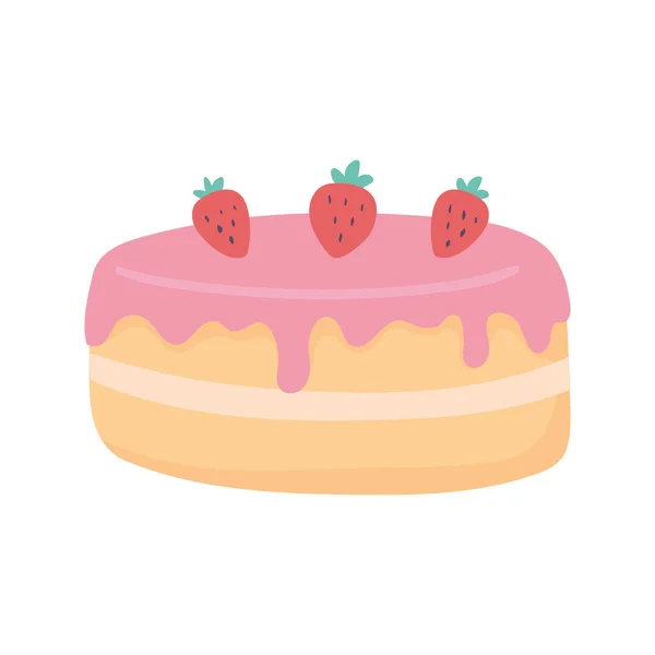 Gâteau sucré aux fruits — Image vectorielle