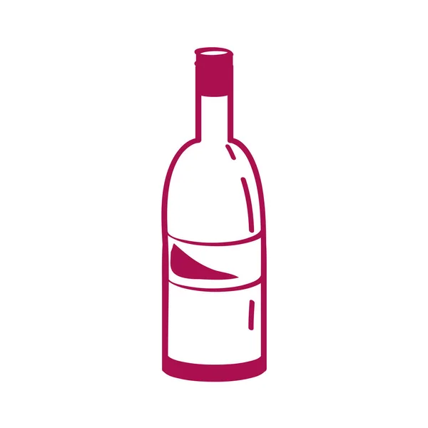 Bebida garrafa de vinho —  Vetores de Stock