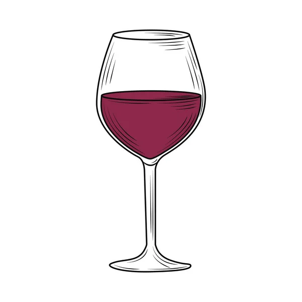 Wine glass drink — Stock Vector