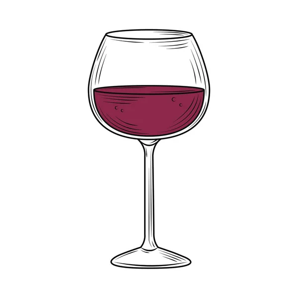 Copa de vino tinto — Vector de stock