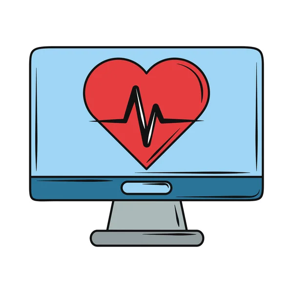 Мониторинг сердцебиения — стоковый вектор