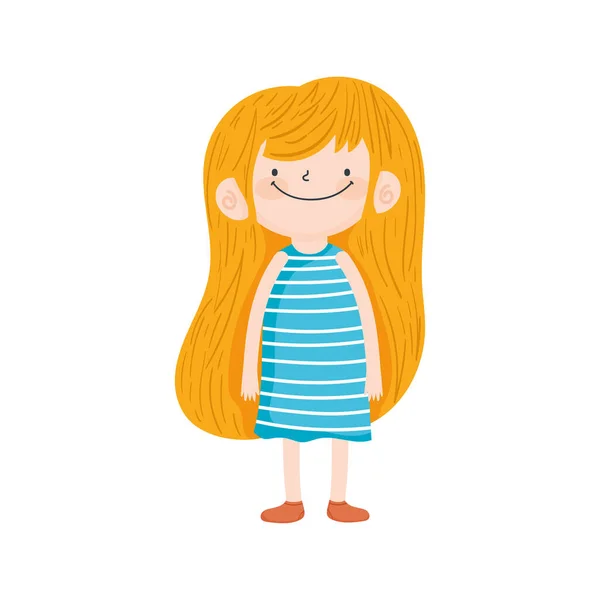 Petite fille blonde — Image vectorielle