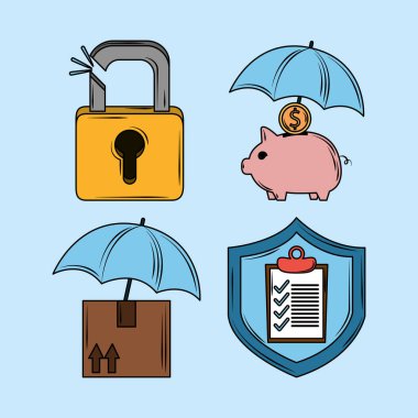 sigorta konsepti simgeleri