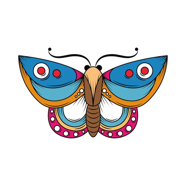 Kelebek dövmesi eski usül.