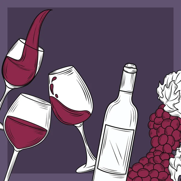 Wine drink beverage — Stock Vector