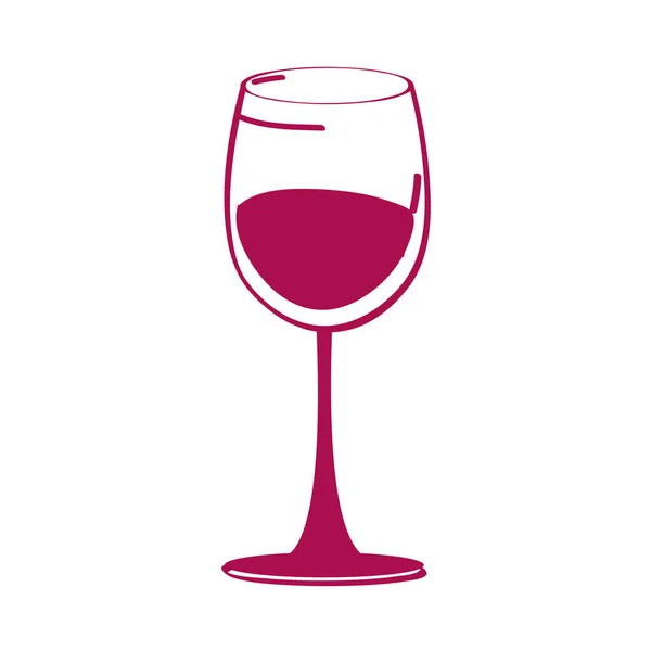 Boire verre de vin — Image vectorielle