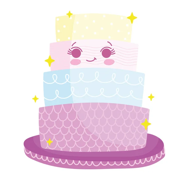 Happy birthday cake — Stock Vector