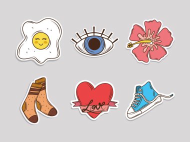 Çıkartmalar veya yamalar dekorasyon