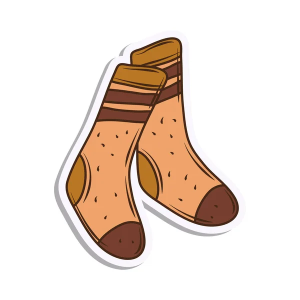 Socks accessory sticker — Stock Vector