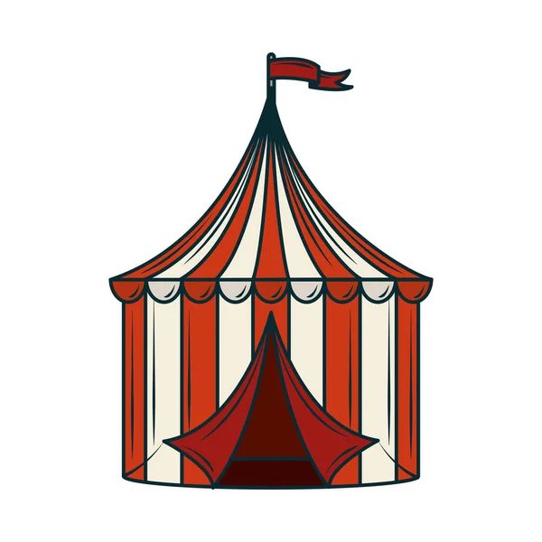 Tenda circo retrò — Vettoriale Stock