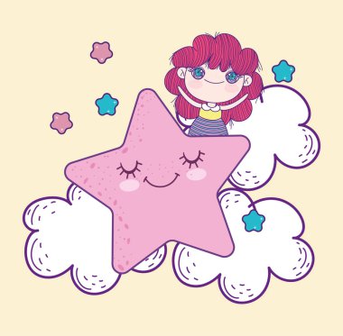 Anime yıldızlı küçük kız