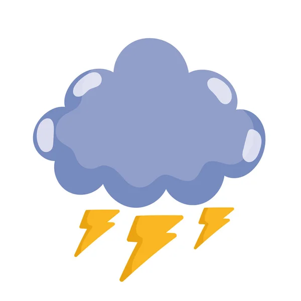 Tormenta de rayos de nube — Vector de stock