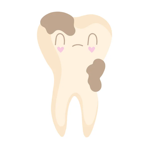 Ledsna tand förfall — Stock vektor