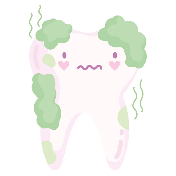 Kawaii beschädigte Zahn — Stockvektor