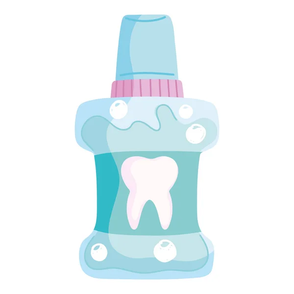 Mouthwash dental care — Stock Vector