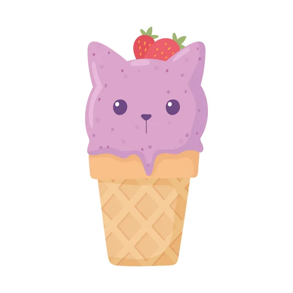 かわいいアイスクリーム — ストックベクタ