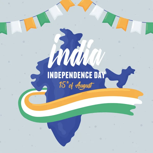 インド独立フライヤー — ストックベクタ