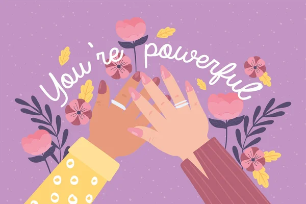 You are powerful banner — Stock Vector