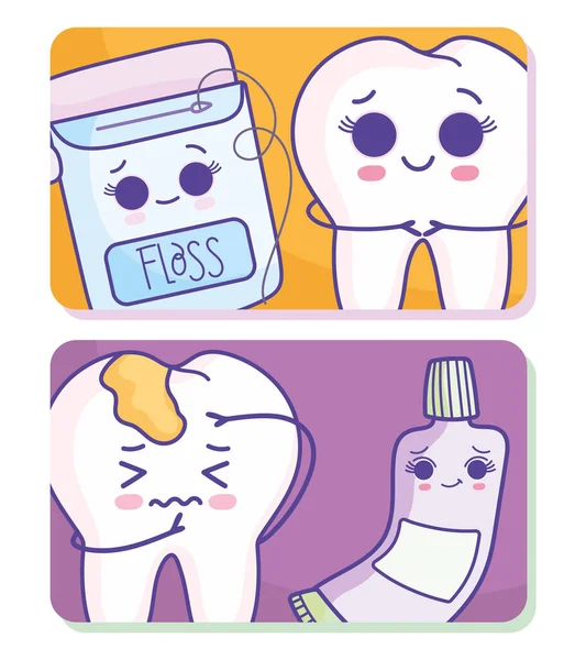 Hygiena zubní péče — Stockový vektor