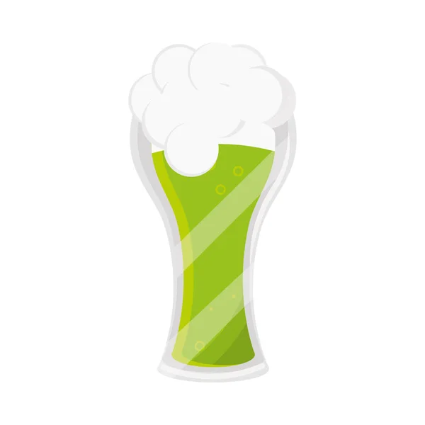 Copo de cerveja verde — Vetor de Stock