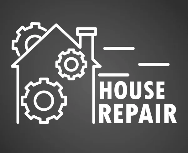 Contorno de reparação de casa — Vetor de Stock