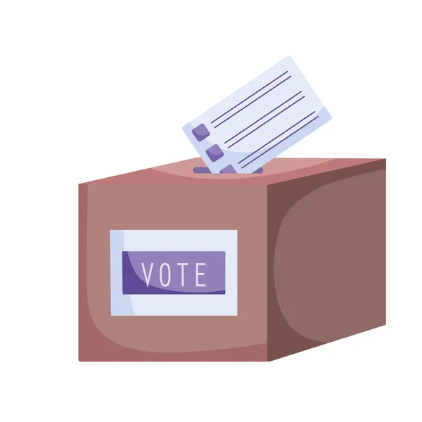 Wahlurne und Stimmzettel — Stockvektor