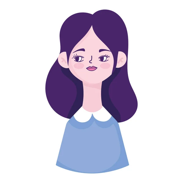 Vrouw avatar portret — Stockvector