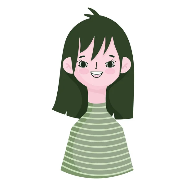 Menina feliz avatar —  Vetores de Stock