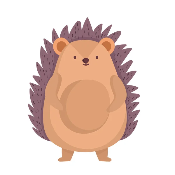 Hedgehog wildlife cartoon — Stock Vector