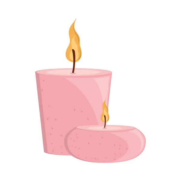 Pink candle aroma — стоковый вектор