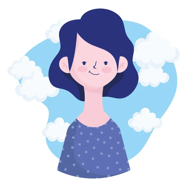 Jonge vrouw avatar — Stockvector