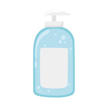 Bir şişe sabun temizleyici.