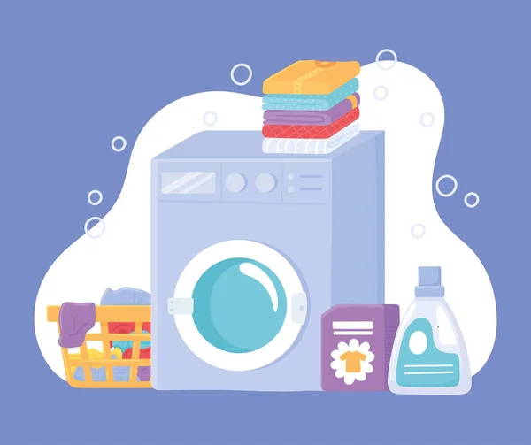 Set di compiti di lavanderia — Vettoriale Stock