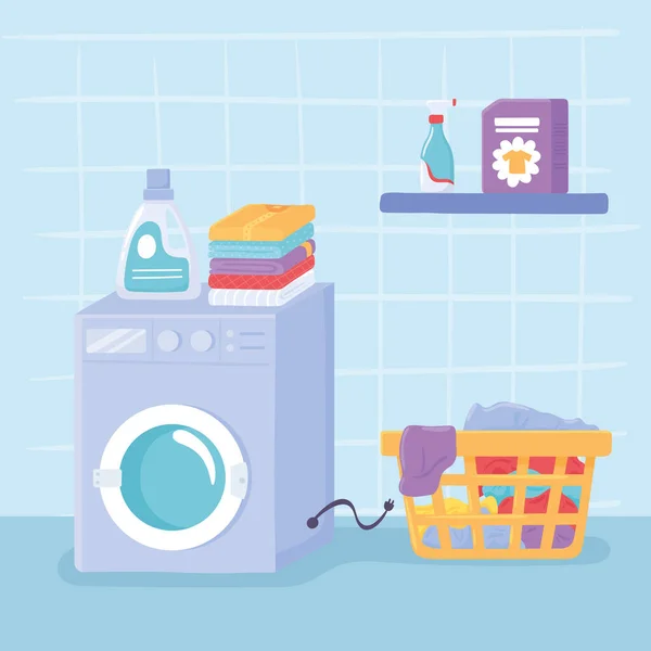 Laundry room cleaning — стоковый вектор