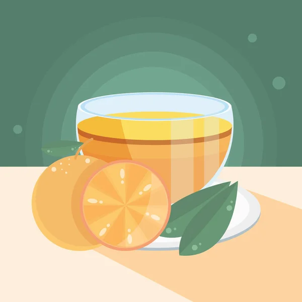 Herbal tea orange — стоковый вектор