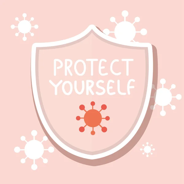 Προστατεύει τον εαυτό σας σφραγίδα — Διανυσματικό Αρχείο