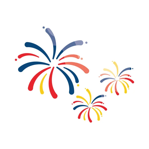 Bright fireworks celebration — Stock Vector